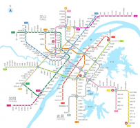 武汉地铁最新运营线网图-2022年